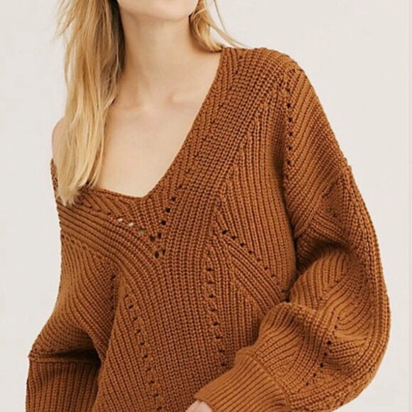 Free People All Day Long Sweater Sahara Size XL - Picture 4 of 8